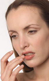 herpes labial Imagen de la herpes labial